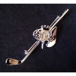 Vintage Bob Hope Chrysler Golf Tournament Sterling Silver Pin / Brooch Rare